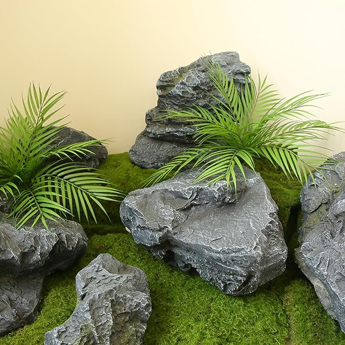 Outdoor Fake Rock Cover Realistic Lightweight Fiberglass Artificial Landscape Boulder Enclosure Protection Dome for Well Pump Septic Tank Electrical Boxes R (J)