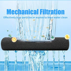AQUANEAT 2 Pack Aquarium Bio Sponge Filter Media Pad Cut-to-Size Open Cell Foam Sheet for Fish Tank Sump (9" x 9" x 0.5") Black