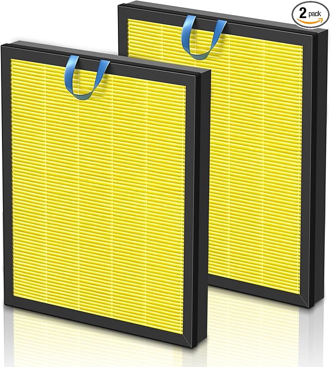 Vital 200S Pet Care Replacement Filter for LEVOIT Vital 200S and Vital 200S-P Air Purifier, HEPA and Activated Carbon Filter, Vital 200S-RF-PA, 2 Pack, Yellow