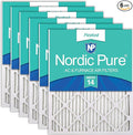 Nordic Pure 16x20x1 (Actual Size: 15 1/2 x 19 1/2 x 3/4) Pleated MERV 14 Air Filters 6 Pack