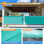 TANG Sun Shade Fabric Roll 8'x133' Shade Cloth for Garden Turquoise Green HDPE Mesh Shading Pergola Cover Replacement Canopy, 95% Blockage Sunshades for Outdoor Patio Backyard Plant