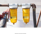 Dutton-Lainson Company - GOLDENROD 495 Bowl Fuel Tank Filter with 1" NPT Zinc Die-Cast Top Cap Fittings - See-Through Bowl Compatible with Biodiesel Blends - 10-Micron Diesel and Fuel Tank Filter