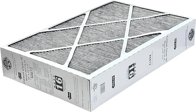 Lennox Healthy Climate Lennox X6672 16x25x5 Healthy Climate Carbon-Clean MERV 16 Filter Bundle with Same Day Supply Filter Change Reminder