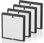 AP303 AP304 Replacement Filters, Compatible with DAYETTE AP303/AP304/AP305/AP405 Air Purifier, and for FRESHDEW AP303/304 Purifier, HEPA Filter with 3 Stage Filtration, 4 Pack (Standard-White)