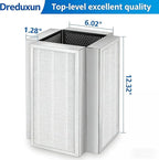 M50 Premium H13 True Hepa Filter Replacement Compatible with Air Purifer Model 50, 3-Stage Filtration System， Pre-Filter, True HEPA H13, and Activated Carbon,1 Pack