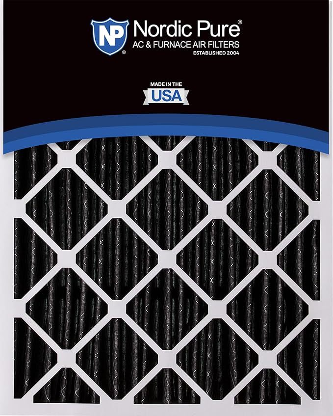 Nordic Pure 20x25x5 (Actual Size: 19 3/4 x 24 3/4 x 4 3/8) Lennox X6673 X6675 Replacement Air Filter MERV 8 + Carbon 1 Pack