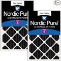 Nordic Pure 16x20x4 (Actual Size: 15 1/2 x 19 1/2 x 3 5/8) Pure Carbon Pleated Odor Reduction Merv 8 Furnace Filters 2 Pack