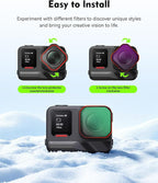 PL Polarizing Filter for Insta360 Ace Pro2, Circular Polarizer Lens Eliminates Glare & Reflections, Enhances Color Saturation for Water & Sky, HD Multi-Coated Glass