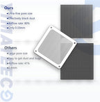 Dust Filter PC 140mm Computer Fan Filter Grills for Computer Cooler Fan/PSU/Routers 50 Mesh, Magnetic Frame PC Cooler Filter Dustproof Mesh (PVC, 140 * 140mm, 2pcs, White)