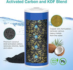 SimPure Whole House Water Filter Cartridges 10" x 4.5" GAC/KDF Carbon and Heavy Metal Filter, for DB10C-2KDF, DB10P, WGB21B-KS, FG15B-KS, GE FXHTC, GXWH40L, 4 Pack