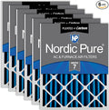 Nordic Pure 16x25x4 (Actual Size: 15 1/2 x 24 1/2 x 3 5/8) Pleated Air Filters MERV 7 Plus Carbon 6 Pack