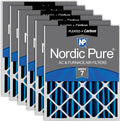Nordic Pure 20x25x4 (Actual Size: 19 1/2 x 24 1/2 x 3 5/8) Pleated Air Filters MERV 7 Plus Carbon 6 Pack
