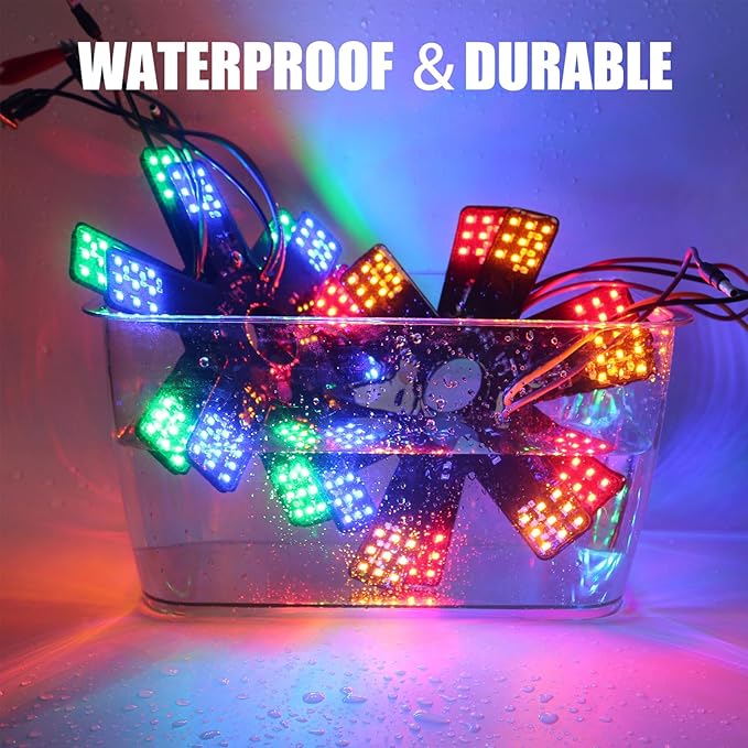 2PCS Air Cleaner LED Light 5" Truck Decorative Hex Style Air Filter Lamp for Peterbilt, Kenworth, Trailers, RVs', Campers Support IP67 12-24V Sold Individually(Purle)