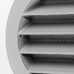 calimaero® WSGG 4" Inch Gray Round Metal Air Vent Grill Cover Flat Louver with Fly Screen Fits Only with Metal Ducts