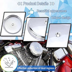 18-760 Air Cleaner Outer Cover for Billet Sucker and Big Sucker Stage, Chrome Cover Compatible with Most Harley Davidson Models