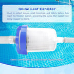 ATRACYPART Inline Leaf Catcher Canister for Pool Vacuum Compatible with Hayward W560 PoolVac Navigator Standard, Durable Leaf Trap Filter with White Basket, 5 Pcs Skimmer Socks