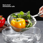 304 Stainless Steel Fine Mesh Strainers for Kitchen, Colander-Skimmer with Handle, Sieve Sifters for Food, Tea, Rice, Oil, Noodles, Fruits, Vegetable 5.51 inch Medium