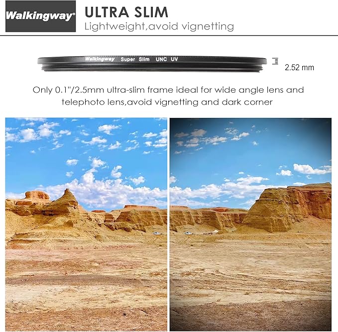Walking Way 95mm MC UV Filter 32 Layer Multi Coating Ultraviolet UNC UV Protection Filter MRC Nano Coated Camera Lens Filter for Canon Nikon Sony DSLR (95MM)
