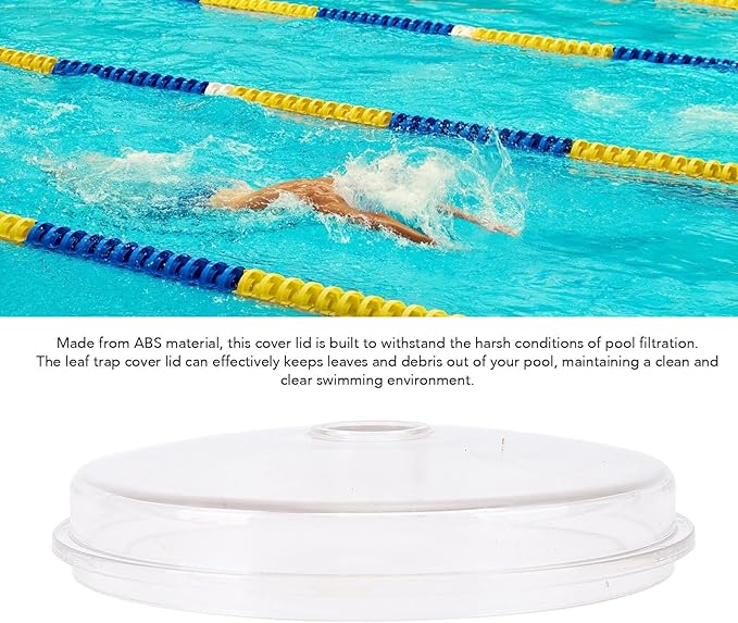 Pool Leaf Trap Cover Lid, Sand Filter Pump Replacement, 6.2 Inch Diameter, ABS Material - Easy Installation, Durable Weather, Clear Swimming Pool Maintenance