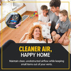 HAAK - Floor Vent Cover Trap, Durable Screen That Attaches Easily to Vent Covers for Home Floor, 4-Pack Air Vent Filters for Trapping Debris, Easy to Install and Remove, 4 x 12 inches Each