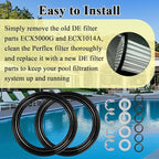 Diaphragm Gasket, Fit for Hayward Perflex DECX5000G, EC40AC,EC50,EC50C,EC50A,EC50AC Series Extended DE Filter, W/ECX1014A Bump Shaft Kit ECX1011 ECX9611246 ECX1014, Part NO. HAY-051-1507,EC-50C,EC-40C