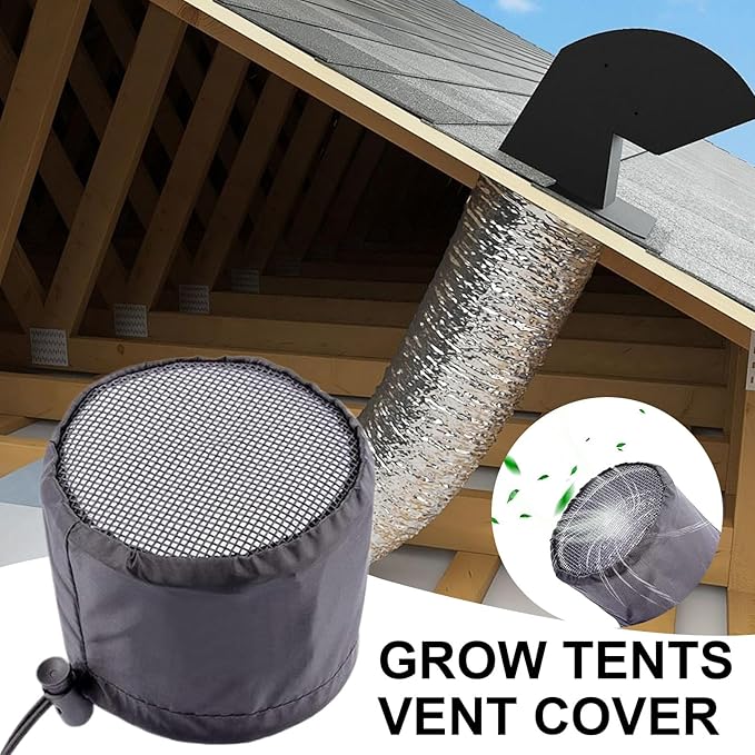 Grow Tents Vent - Dustproof Duct Filter, Flexible Vent Cover Tent with Two Pieces, Indoor Accessory Greenhouse Laundry Kitchen Rv, Grow Ten Covers for Plant Tent Airflow Control X0.39 Inches