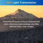 Hoya NXT Plus 77mm UV Filter — Schott B270 Clear Glass with 10-Layer HMC Multi-Coating for 98% Light Transmission, Waterproof Top-Coat, Aluminum Frame - Camera Lens Filter for Sharp, Clear Images