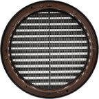 Black 6" Inch Round Ventilation Grille with Insect mesh. (Duct 6Ø / Grille 7Ø) Ventilation Applications. Indoor and Outdoor Soffit Vent Cover. Available 4 Sizes / 4 Colors.