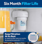 GE MWF™ Refrigerator Water Filter, Genuine Replacement Filter, Certified to Reduce Lead, Microplastics, PFOA/PFOS, and 50+ Other Impurities, Compatible with GE Appliances Brands, Pack of 2