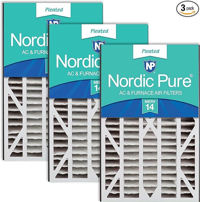 Nordic Pure 16x25x3 (Actual Size: 15 13/16 x 24 5/16 x 3) MERV 14 Trion Air Bear Cub Replacement 266649-101 Air Filters 3 Pack
