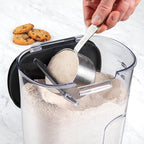 ProKeeper+ Airtight Food Storage Container Set – Clear Plastic Flour and Sugar Canister Set with Magnetic Accessories for Kitchen Organization (Black, 13-Piece)