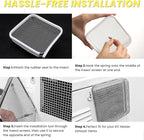 SheeChung RV Furnace Vent Screen, Flying Insect Screen Water Heater Cover for Camper, 4.5 x 4.5 x 1.3 Inch and RV Water Filter 4 Pack with Flexible Hose Protector