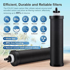 Alkaline Carbon Rods (2 Pack) for Gravity Water Filters – Raises pH up to 9.2, Replacement for Berkey® BB9-2® Black Filters, Berkey® Gravity System & More, NSF/ANSI 42 Certified