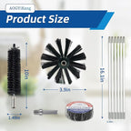 21 Feet Dryer Vent Cleaning Brush Kit, Multi-Scene Durability Chimney Brush with Flexible Nylon Rod, Multi-Purpose lint Cleaning Brush for Drill,Chimneys, fireplaces, Ventilation ducts