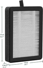 4 Pack LV-H128 Replacement Filter Compatible with LEVOIT LV-H128 / PUURVSAS (HM669A) / ROVACS (RV60) Air Purifiers, 3-in-1 Middle Layer, Activated Carbon Layer and Pre-Filter