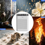 Air Purifier for Home Large Room Bedroom Up to 3000 Sq Ft with Washable Filters, H13 Hepa Double-Sided Air Filter Purifier PM 2.5 Sensor, Air Cleaner for Dust, Pets, Smoke, Pollon 22dB (White)