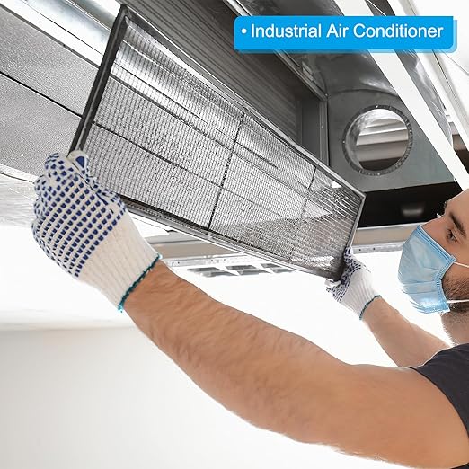 PATIKIL 40" L x 10" W Woven Wire Mesh, 6 Mesh 304 Stainless Steel Air Vent Filter Screen with Gloves for Window Security Vent Cover Filtration Animals Fence