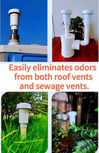 Activated Charcoal Vent Filter and Vent Sewer Refill, Compatible with 3", 2" or 1.5" Exhaust Pipe