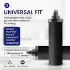 NSF Certified Carbon Replacement Filter Elements (PF-4) - Pack of 2 Filters for Phoenix Gravity Water Filters, Replacement for Berkey® BB9-2, Waterdrop, Purewell & Other Countertop Water Filters