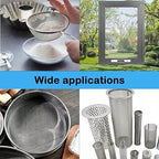 304 Stainless Steel Mesh Screen#80Mesh -Size:15.7"x47.2"(40x120cm), for Home, Garden and Farm. Window or Door Filter, Guards Against Pests Like Mice, Snakes, and Rodents. Easy to Cut and Install.