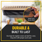 Floor Register Trap/Cover - Screen for Home Air Vent Filters 4"x12", 2-Pack