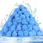 Askyli 2.9 lbs Pool Filter Balls for Sand Filter, Reusable Pool Sand Filter Balls, Efficient Pool Filter Sand, Suitable for All Sand Filter System (Equals 100lbs Pool Filter Sand) - Light Blue