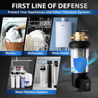 iSpring WSP200ARJ-BP, NSF Certified, Whole House Spin-Down Sediment Water Filter with Bypass, Clear Housing, Jumbo Size, Flushable and Reusable, Touch-Screen Auto Flushing, 4 Modes, 200 Microns