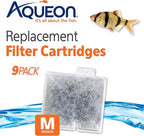 Aqueon Aquarium Fish Tank Replacement Filter Cartridges Medium - 9 pack