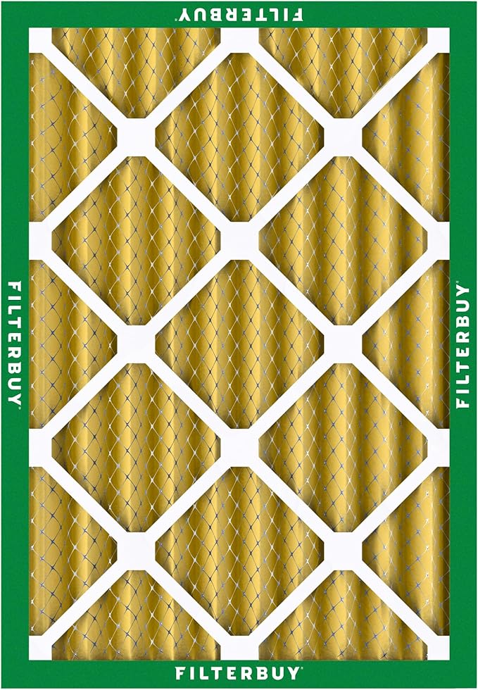 Filterbuy 20x24x4 Air Filter MERV 11 Superior Pet & Allergy Defense (2-Pack), Electrostatic Pleated HVAC AC Furnace Filters Replacement, Made in USA (Actual Size: 19.38 x 23.38 x 3.63)