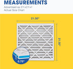 Aerostar 21.5x21.5x1 MERV 11-6 Count - Pleated Furnace & Air Conditioner Filters - Removes Dust, Cold & Flu Germs, Lint, Mold, Pet Dander, Allergy-Causing Pollen, Smog & Smoke