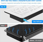 Magnetic Vent Screen Mesh Covers 3 Pack -5.5x12, Air Vent Filters with Durable PVC Frame, Air Vent Screen Register Trap,Vent Mesh–Upgraded Thickness(2.5mm) for Home Wall Ceiling (White)