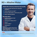 iSpring RCC1UP-AK-BLK, 7-Stage Alkaline UV Reverse Osmosis Water Filter with Booster Pump, Sleek Black RO Faucet TDS PFAS Microplastic Removal, Patented Top-Mounted Faucet Design for Easy Installation
