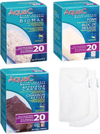 AquaClear 20 HOB Maintenance & Replacement Filter Media Kit, Including Gokul Brands Mesh Bags (AquaClear Activated Carbon Inserts 45g-1 Pack, BioMax Media 42g, Filter Foam Insert 1-Pack)