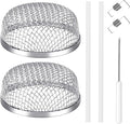TONDA RV Furnace Vent Screen, Bug Screens Heater Vent Cover for Camper with Installation Tool and Silicone Rubber, 2.8 x 1.3 Inch, 2 Pack